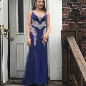 Royal blue prom dress